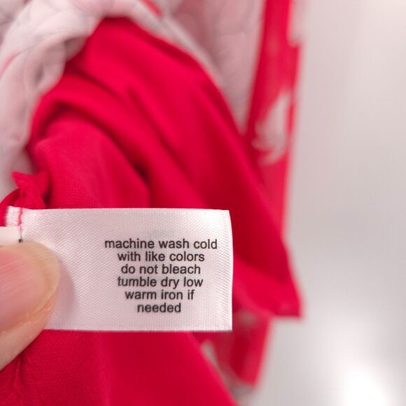 Lane Bryant floral maxi dress Plus Size 16 wrap bodice chiffon pink - Picture 11 of 12